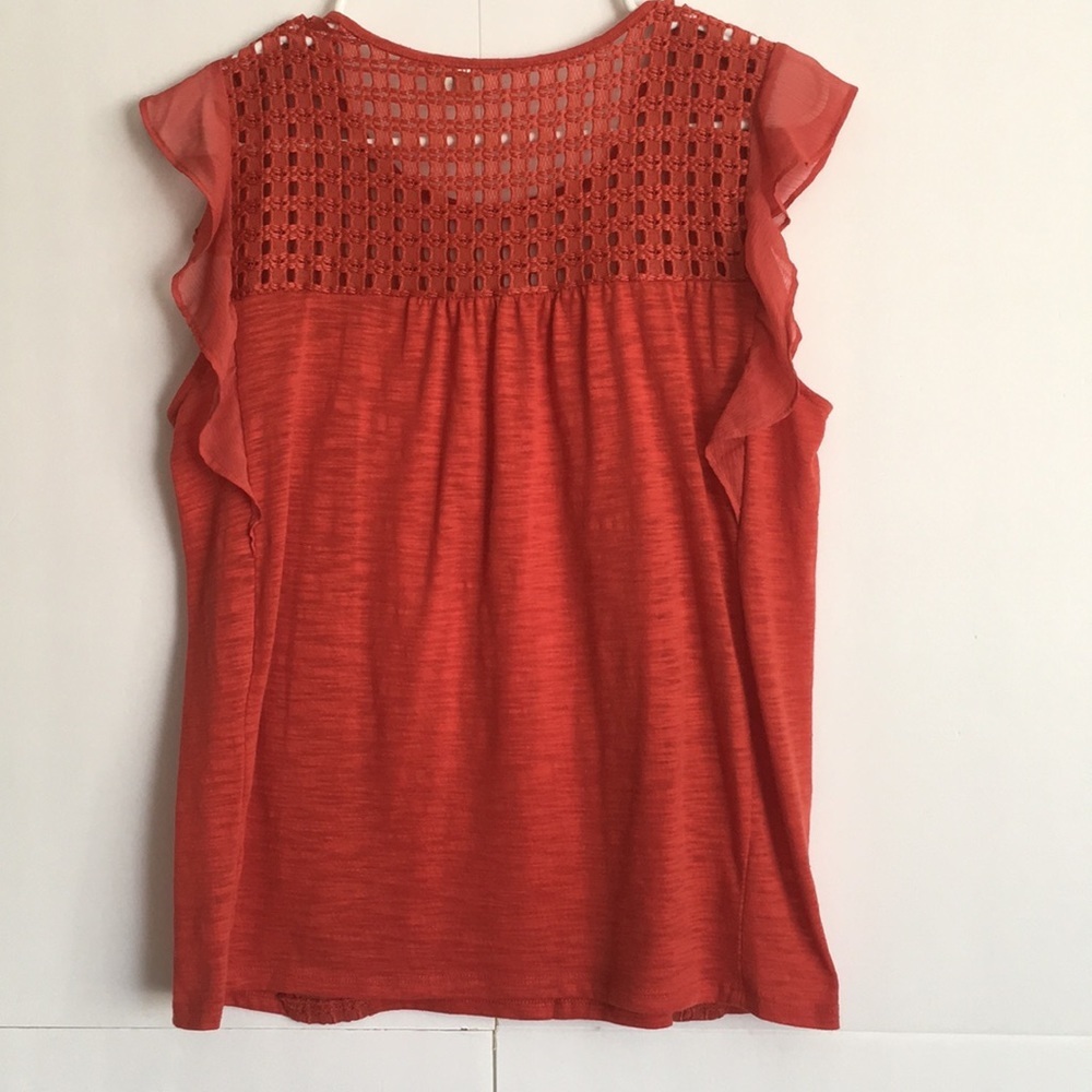 Flutter Sleeve Top Women’s Size M - Picture 3 of 3